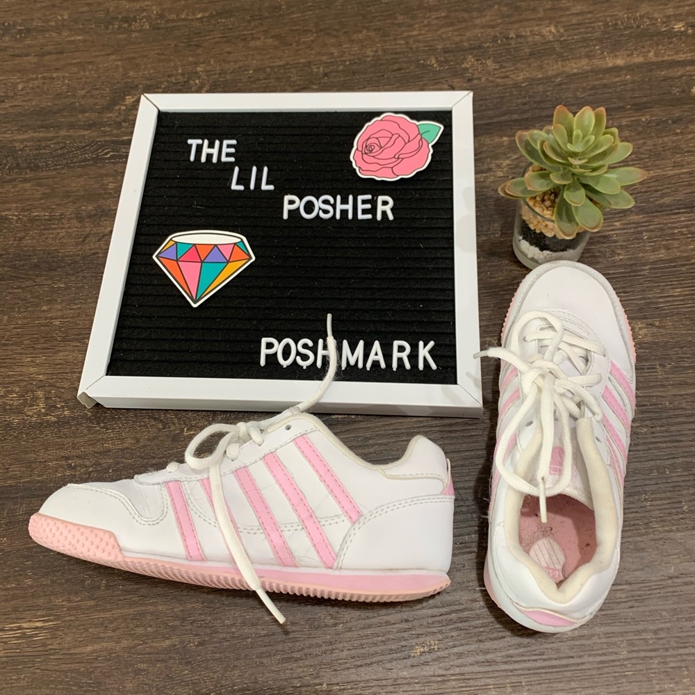K-Swiss Pink & White Kids Tennis Shoes Size 2.5